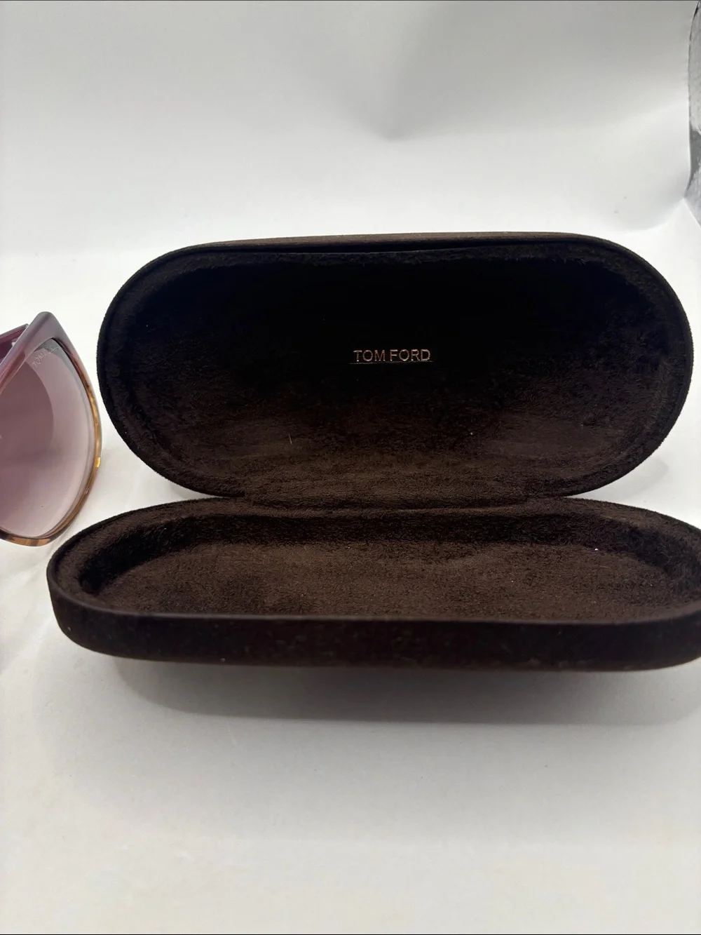 Tom Ford Lydia Sunglasses w/case Purple Frame Gradient Lens oversized retro styl - Picture 10 of 13